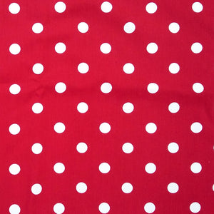 Red Polka Dot Bandana fabric | The Inkabilly Emporium